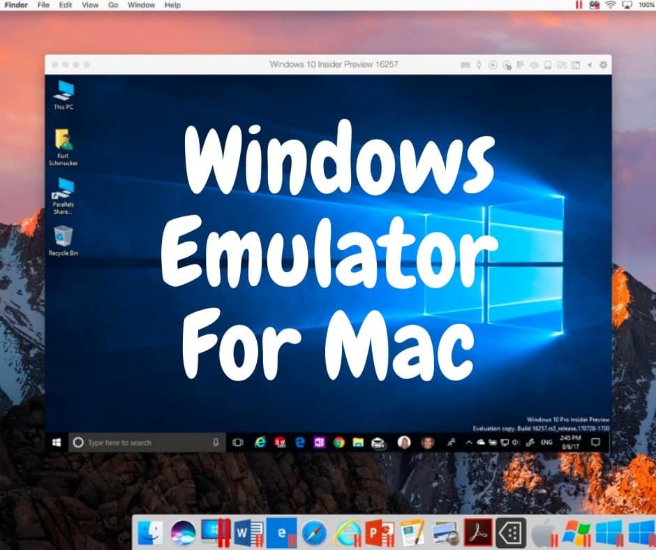 windows emulator for mac mini sierra